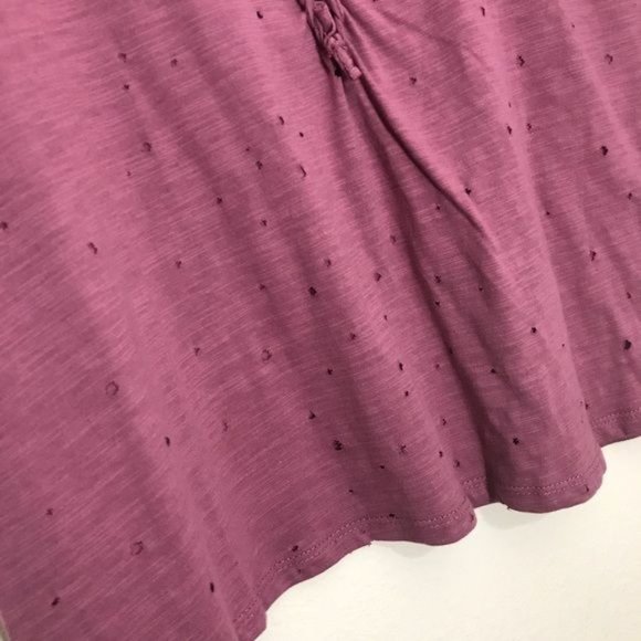 IRIS 100% Cotton Edgy Tattered Distressed Cutout Tee Size Small - Picture 3 of 4